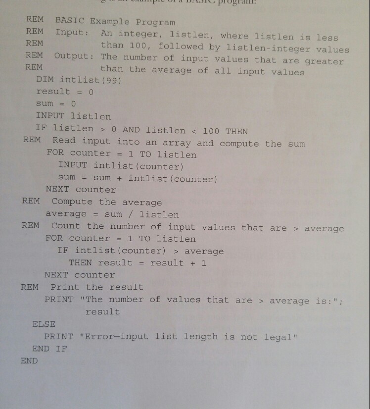  rewrite this BASIC program in c++ progran REM BASIC Example Program