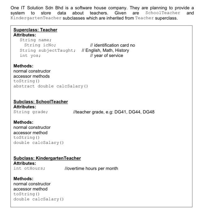  One IT Solution Sdn Bhd is a software house company. They
