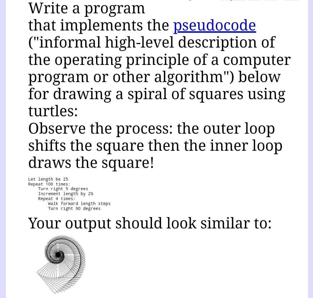  python program Write a program that implements the pseudocode ("informal high-level