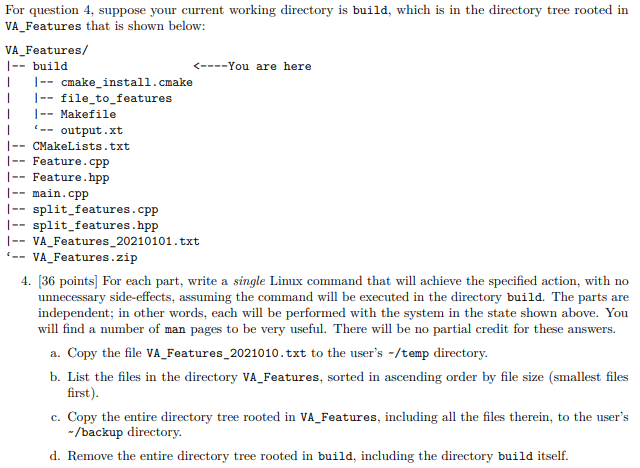 For question 4, suppose your current working directory is build, which