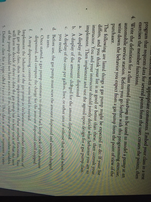  lumclons Weh appropriate comments. Embed your class in a test program