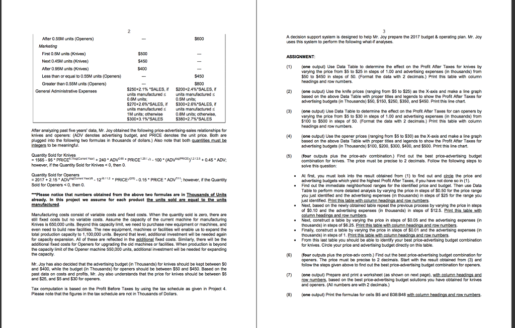 3700 Information Technology for Management LAB Project #5 SPRING 2017 Joy Appliance