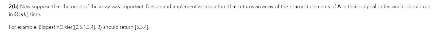 I am trying to solve this question below. The time complexity is