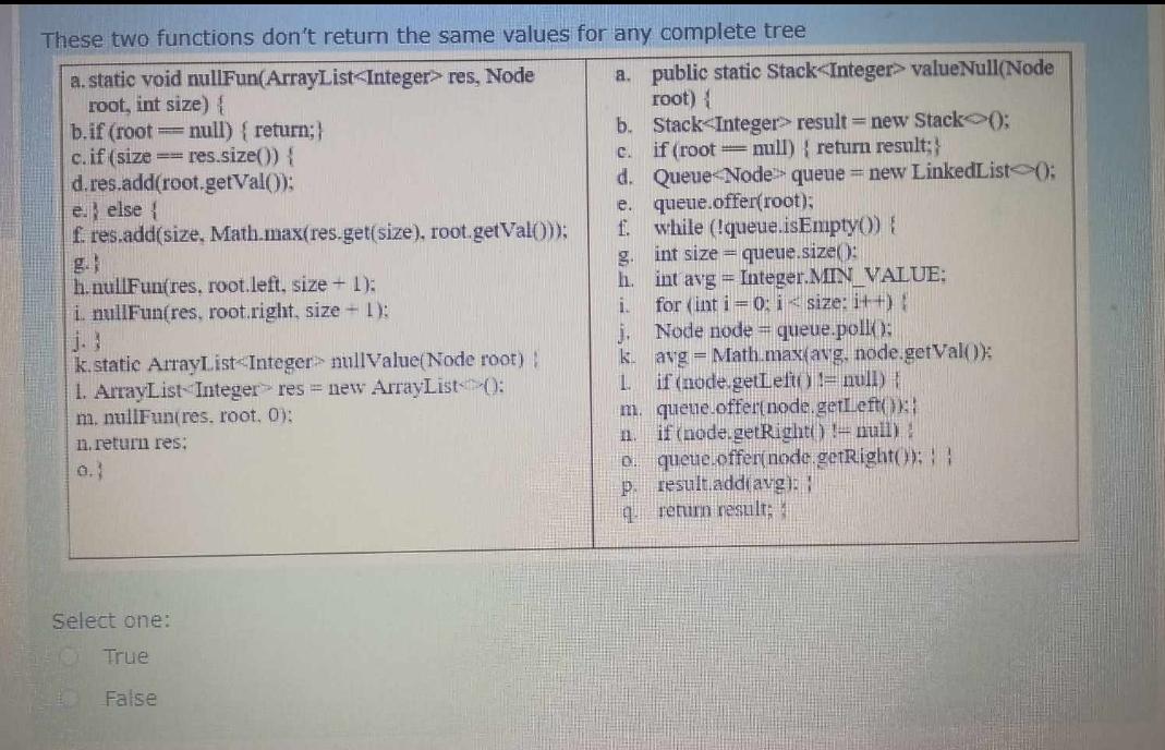  These two functions don't return the same values for any complete