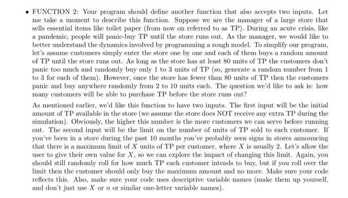 the user (using input) to choose between 3 options by entering either