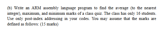  Please do not copy from the answer at Chegg (b) Write