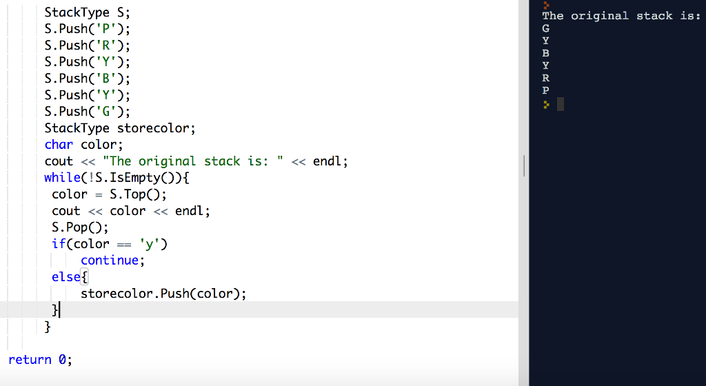 #include #include using namespace std; // I created my own stacks, by