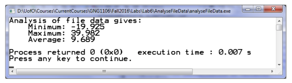 outline code from excerise A: /*------------------------------------------------------------------ File: analyseBinFile.c Author: Description: Reads the