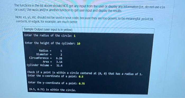 are properly documented with comments. "Every function declaration (prototype) should have comments