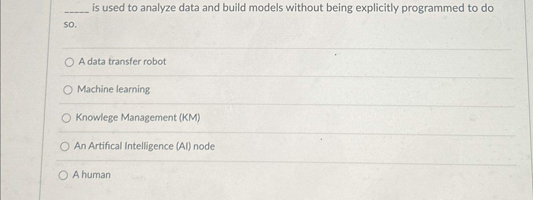  is used to analyze data and build models without being explicitly