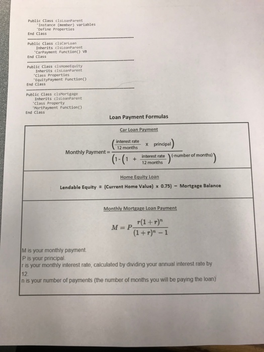 formulas for calculating the loans are included in the pictures below. The