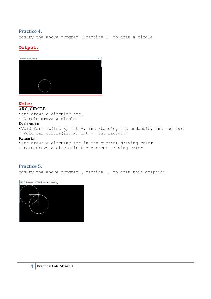 windows for drawing (using BGI library). Code: #include" graphics.h" void main() int