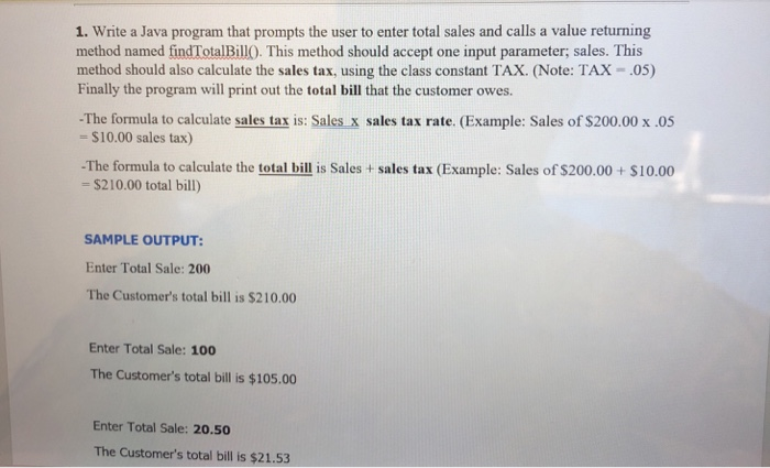  1. Write a Java program that prompts the user to enter