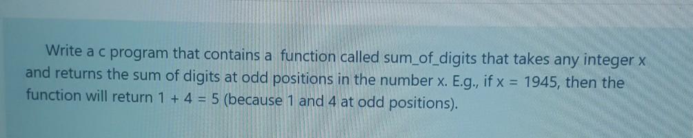  please Quickly i have an exam Write a c program that