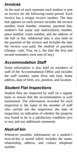 possible. Thank you in advance. Students The data stored on each full-time