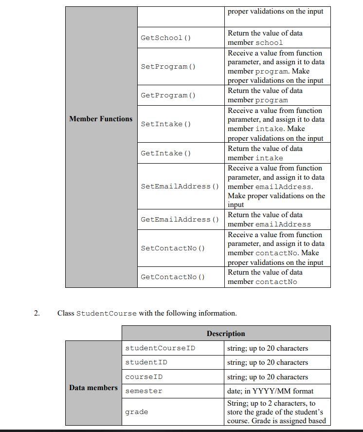 Student registration module. - Courses registration module. - Assessment marks entry module.