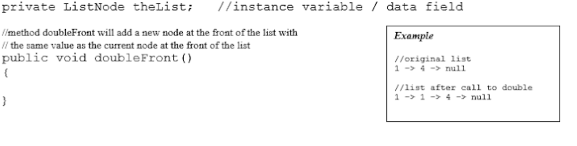 Comparable getValue() { return listNodeValue; } public ListNode getNext() { return nextListNode;