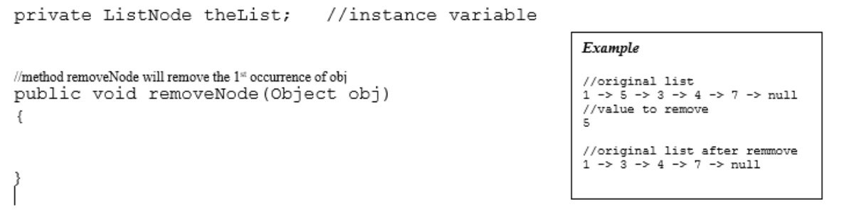 } public void setValue(Comparable value) { listNodeValue = value; } public void