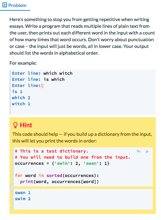 PYTHON QUESTION: Problemm Here's something to stop you from getting repetitive when