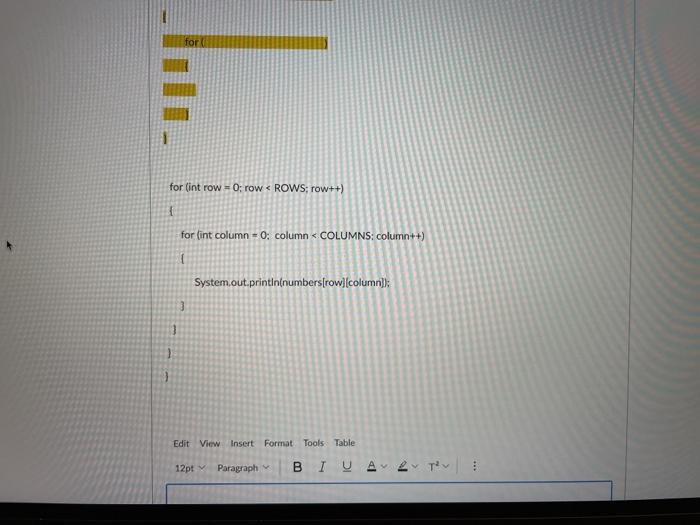 pts Evaluate the code below and write the segment of code that