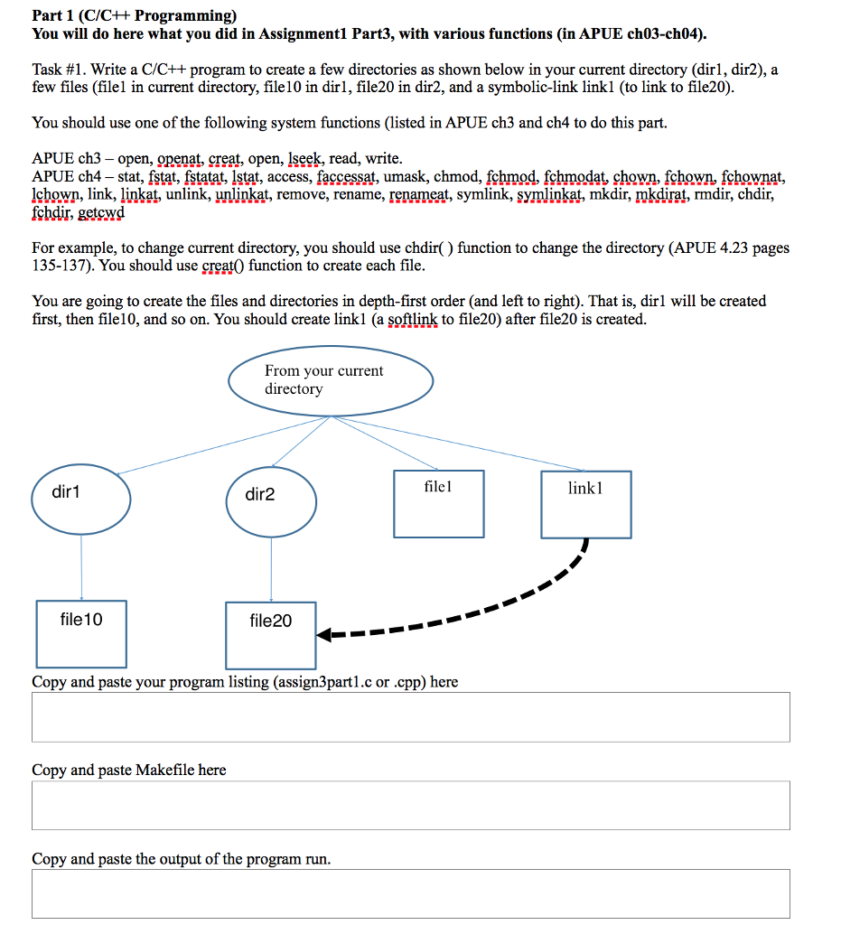  Part 1 (C/C++ Programming) You will do here what you did