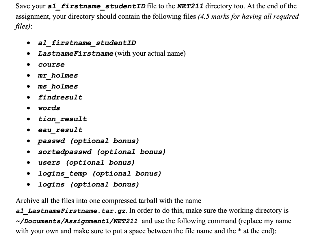 command to make sure you are in the correct directory. 2. (3