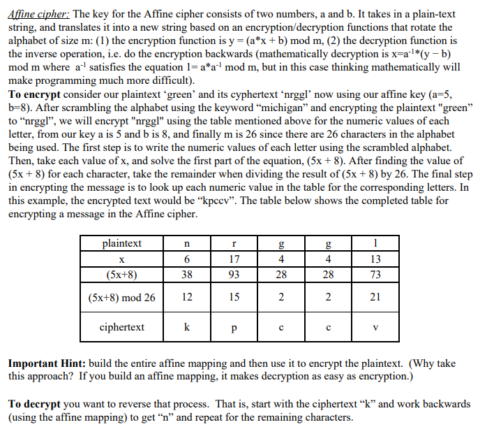 In this assignment, we are going to implement a simple encoding and