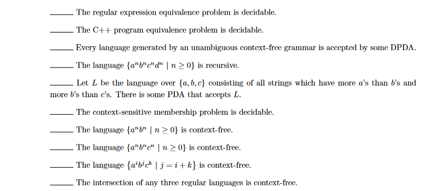  The regular expression equivalence problem is decidable. The C++ program equivalence