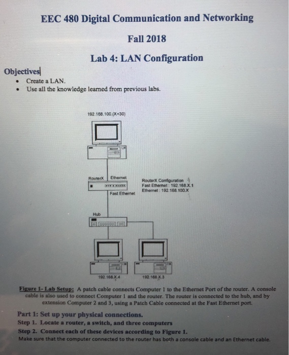  EEC 480 Digital Communication and Networking Fall 2018 Lab 4: LAN