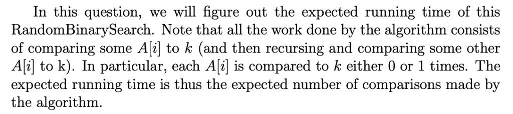 Following Problem: Input: a sorted array A of length n, and a