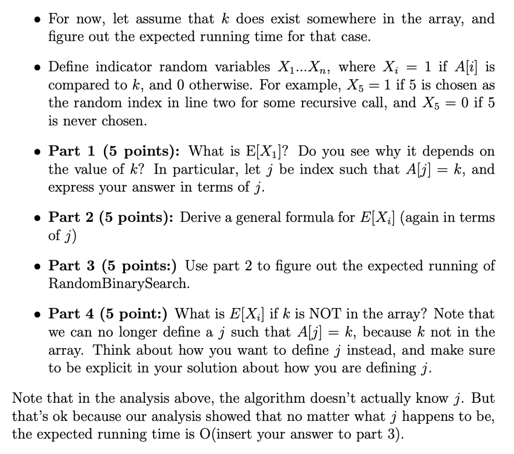 target number k Output: index i such that Ali] -k, or no