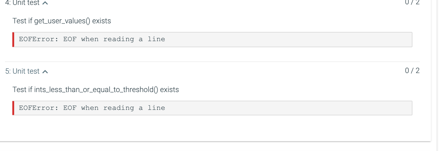 OutputIntsLessThanOrEqualToThreshold(values, threshold): for value in values: if value def GetUserValues(): n =