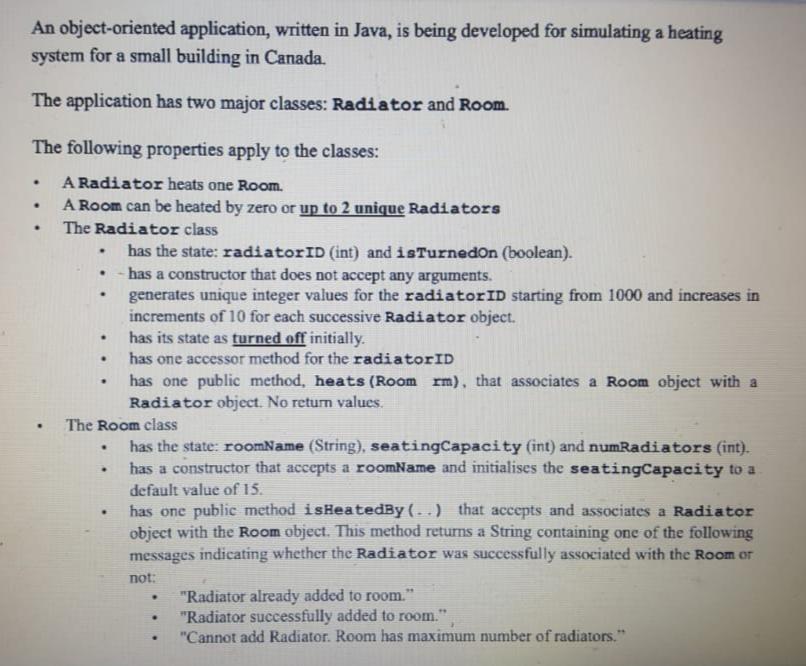  Must be done using Java please, i need help An object-oriented