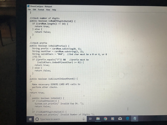 valid chars - hasValidChars() . Checksum validation isValidCheckSum() . Check on valid
