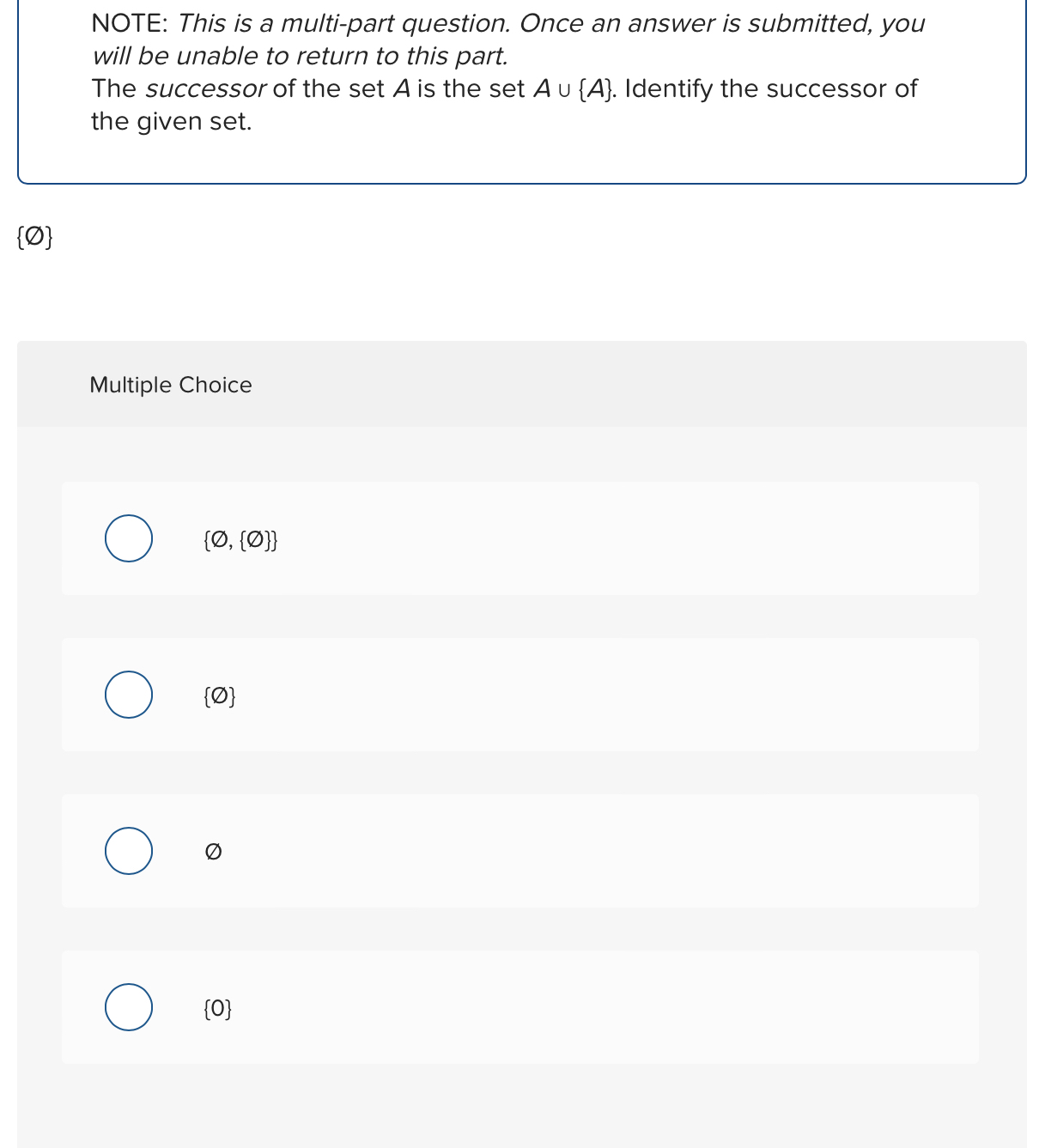 NOTE: This is a multi-part question. Once an answer is submitted,