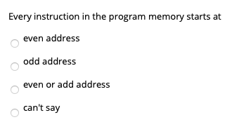 the outcome of the following instruction: MOV #0x1000, W2 The contents of