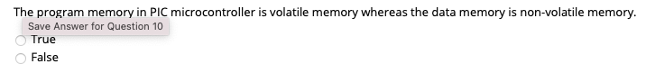 Special Function Registers (SFRs)? (You may choose multiple answers) STATUS register Program