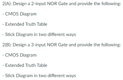 PLEASE SOLVE ASAP VSLI /* /* /* I have provided an example