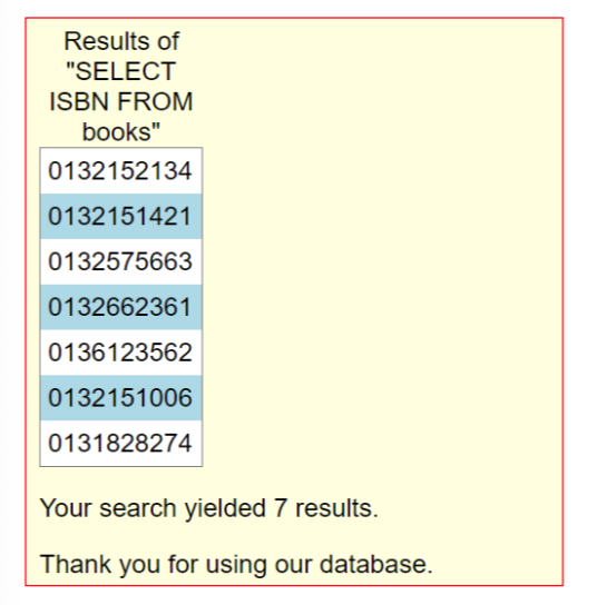 this database, create a table and call it books. (3) Insert 7