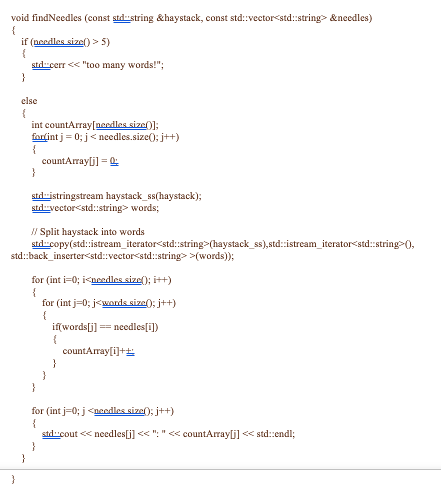 What are two ways to improve this code? Please be descriptive void