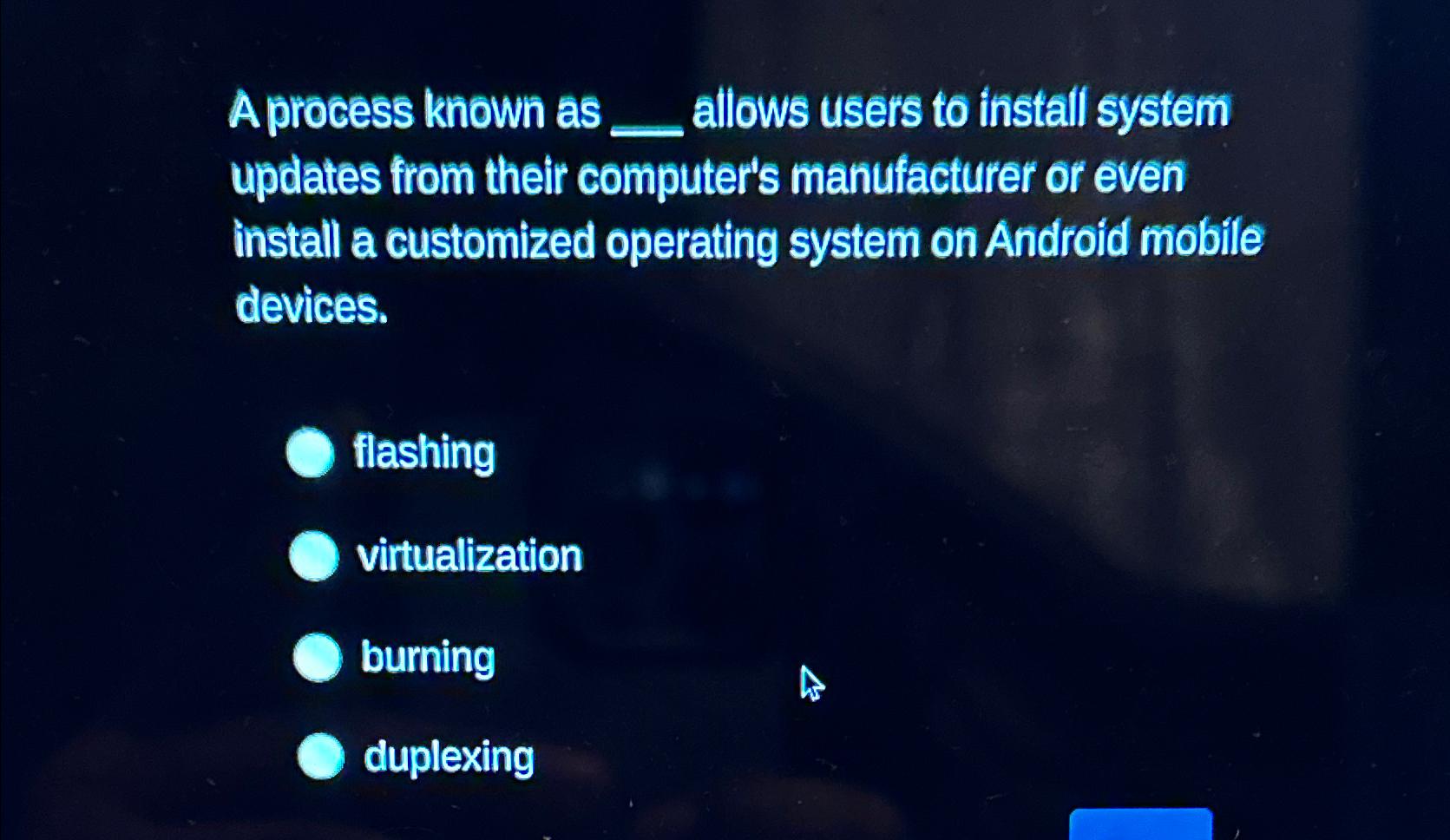  A process known as allows users to install system updates from