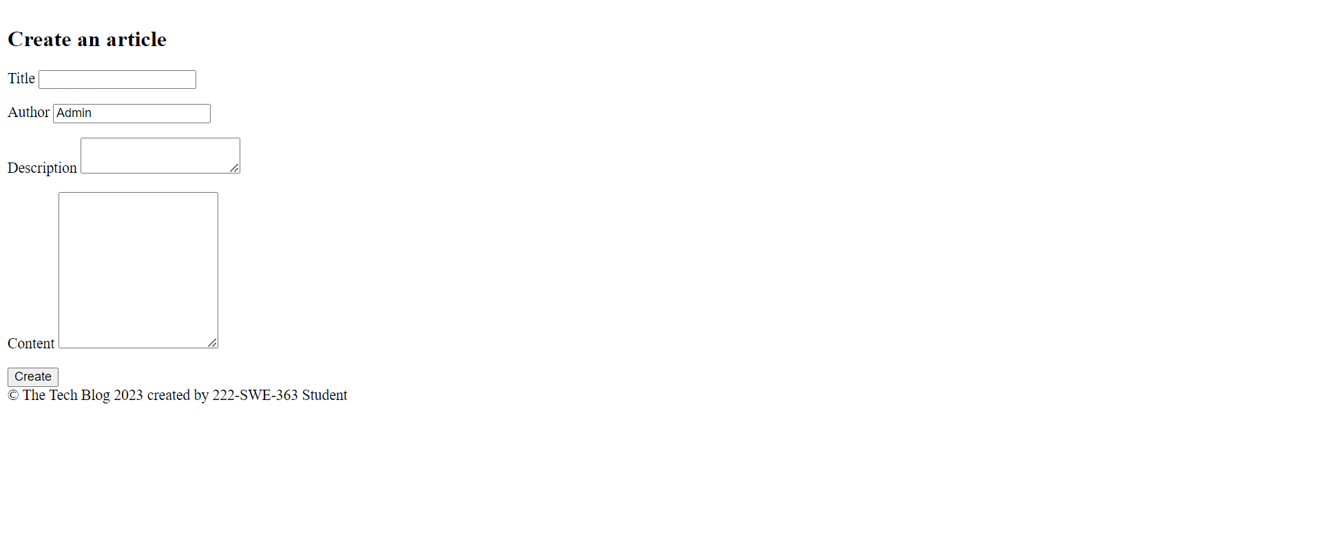 article.html, and clicking on New Article navigates to new.html. The raw content