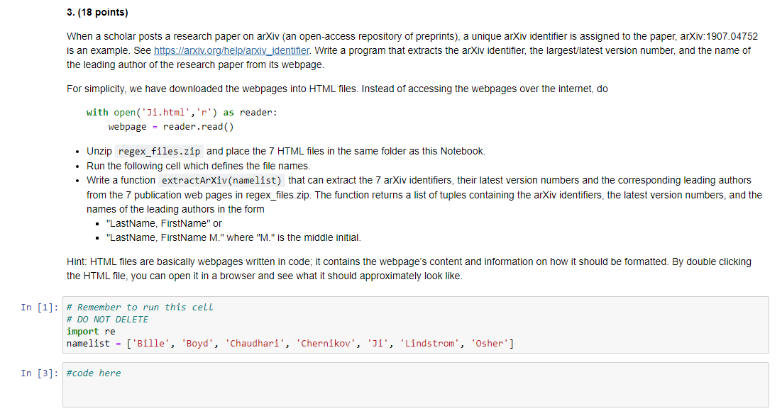 Simple regex question in python. required resources in a zip file belowregex