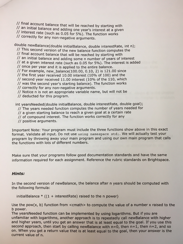 teaching's in the class. Write a c++ program, codeblocks is the format