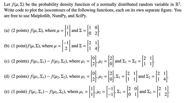  Let fu, 2) be the probability density function of a normally