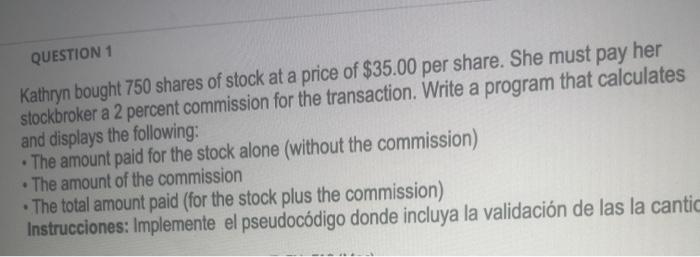 implement the pseudocode where it includes the validation of the number of