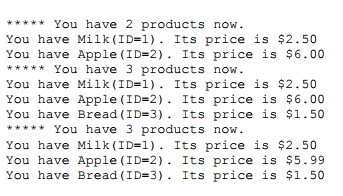 and run with the test program. This class must implement the model