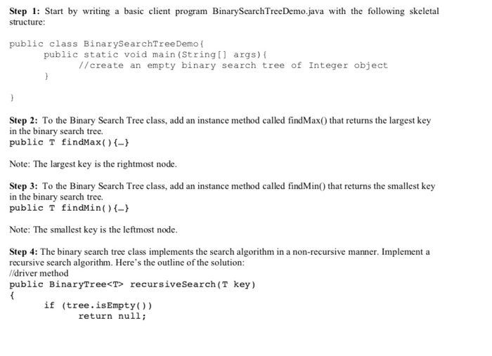 public class BinaryTree { private T data; private BinaryTree parent; private