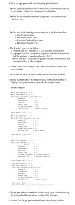  Write a Java program with the Sollowing specifications t. Define 2