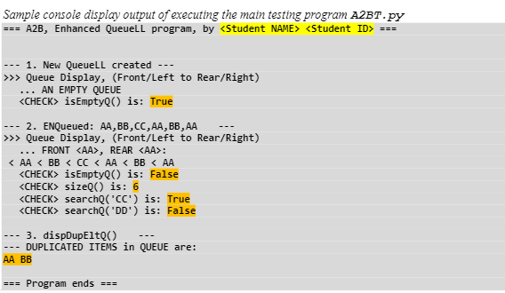 modify this given test file, except the STUDENT INFO part. # Main